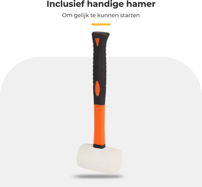  Maatworkz - Houtklover + Hamer - Houtsplijter - Houtkliever - Houtklover Voor Aanmaakhout - Gietijzer - Zwart