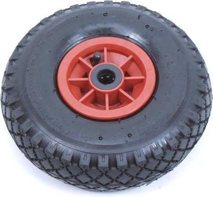 Benson Bolderkarwiel Steekwagenwiel Met Luchtband 3.00-4 | Asgatdiameter 20mm Rollager | Hoogte Wiel 26cm
