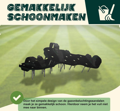Merkloos Gazonbeluchtingssandalen Premium - Gazonbeluchter - Beluchter - Gazonverluchter - Gazonpriksandalen - Verticuteerroller - Graszaad - Gazonmest - Kerstcadeau - Voor Mannen - Voor Vrouwen - Cadeautjes- Vaderdag Cadeau- Geschenk- Cadeautjes