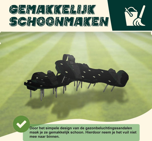Merkloos Gazonbeluchtingssandalen Premium - Gazonbeluchter - Beluchter - Gazonverluchter - Gazonpriksandalen - Verticuteerroller - Graszaad - Gazonmest - Kerstcadeau - Voor Mannen - Voor Vrouwen - Cadeautjes- Vaderdag Cadeau- Geschenk- Cadeautjes