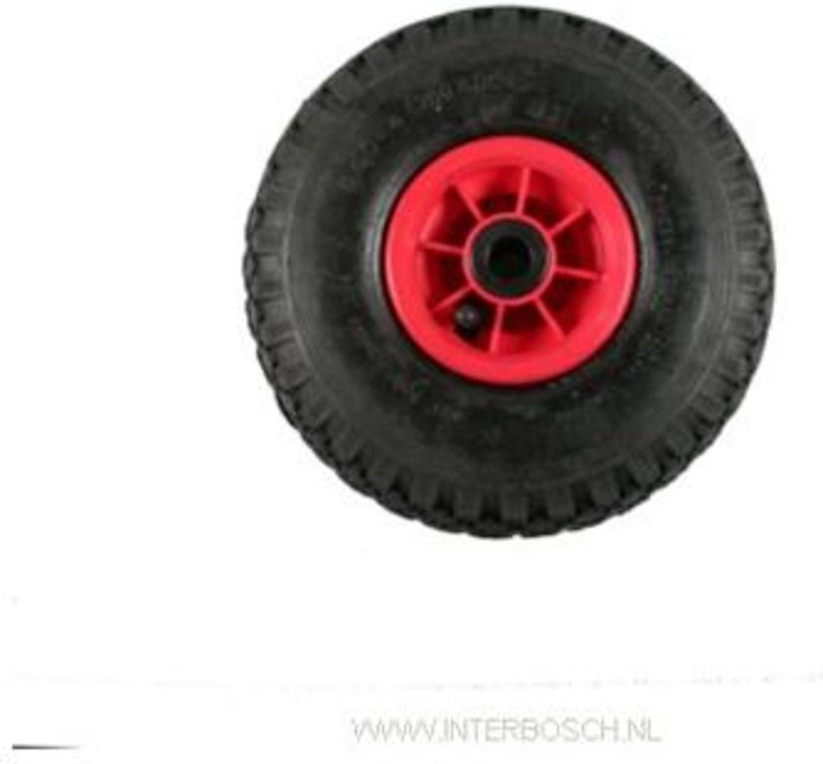 Benson Bolderkarwiel Steekwagenwiel Met Luchtband 3.00-4 | Asgatdiameter 20mm Rollager | Hoogte Wiel 26cm