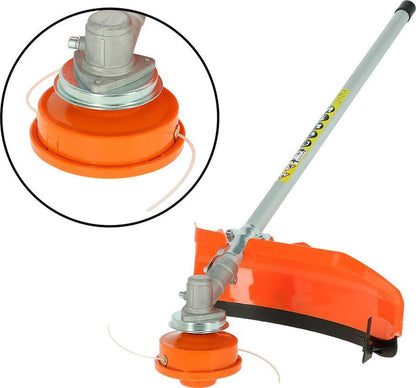  Kibani 6-in-1 Multitool - 52 Cc / 1.9 PK 2-takt Benzine Motor - Heggenschaar, Kettingzaag, Grastrimmer, Maaidraad 100M, Onkruidborstel, Zaagblad, Maaidraad 100 M &amp; Bosmaaier