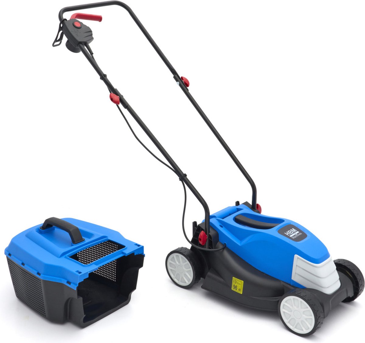 Merkloos 1300W Electrische Grasmaaier / Gazonmaaier 32 Cm Snijhoogtes 25-45-65 Mm 25 Liter Opvangbak