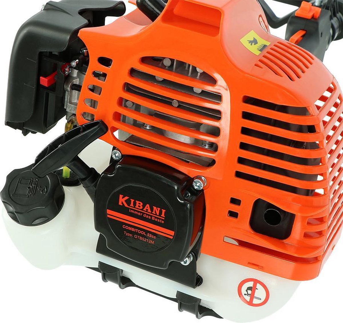  Kibani 6-in-1 Multitool - 52 Cc / 1.9 PK 2-takt Benzine Motor - Heggenschaar, Kettingzaag, Grastrimmer, Maaidraad 100M, Onkruidborstel, Zaagblad, Maaidraad 100 M &amp; Bosmaaier