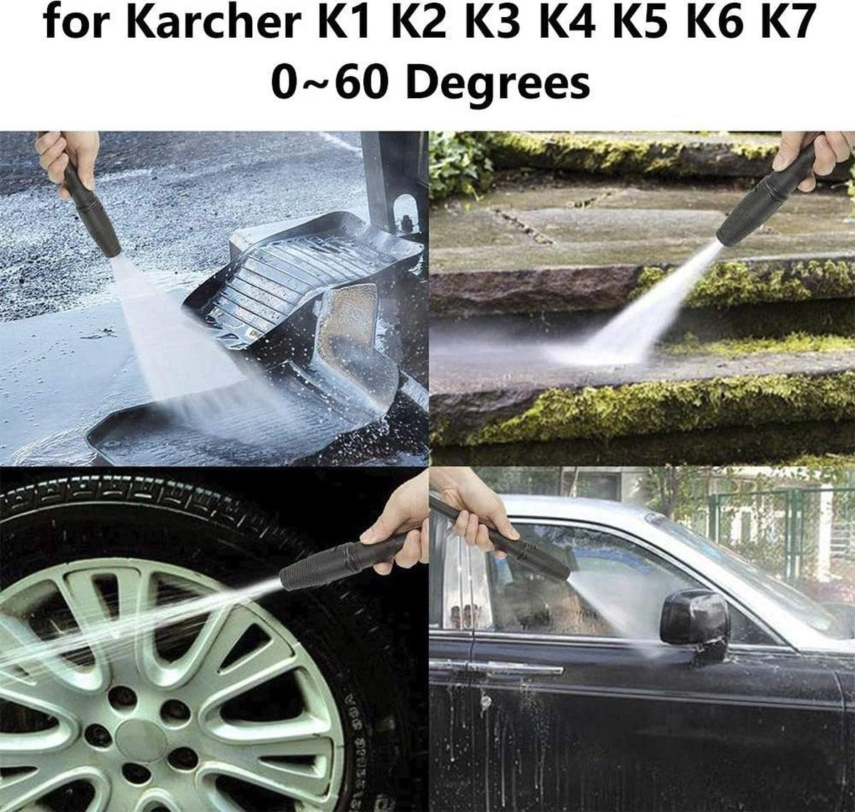 Merkloos 140 Bar Hogedrukspuitlans - Hogedrukreiniger Kärcher-opzetstuk - Verstelbare Sproeikop Voor Karcher Hogedrukreiniger - Accessoire Voor Karcher K1 K2 K3 K4 K5 K6 K7