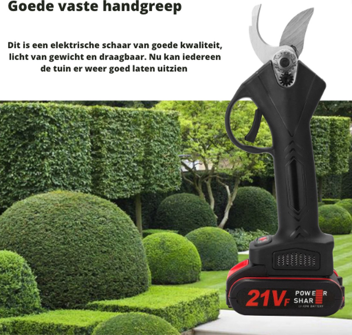  Elektrische Snoeischaar - Accu Snoeischaar - 2 Accu's - Professioneel - Tuinschaar