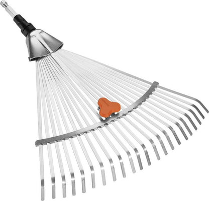  GARDENA Combisysteem Bladhark Hark - Werkbreedte Verstelbaar 30/50 Cm - Aanbevolen Steellengte 130 Cm