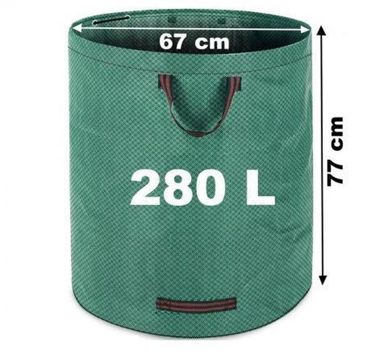  Gardebruk Tuinafvalzak - 2 Stuks 280L – 77x67cm/Opvouwbaar - Groen