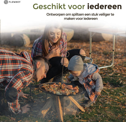  Flowkey® Houtklover XL - Houtsplijter Bijl - Houtkliever Kloofwig Gietijzer - Voor Hout &amp; Aanmaakhout - Inclusief Gratis Bevestigingsset