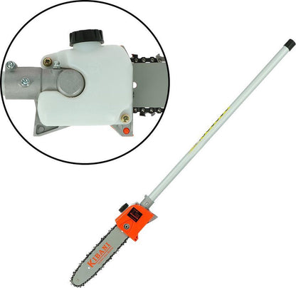  Kibani 6-in-1 Multitool - 52 Cc / 1.9 PK 2-takt Benzine Motor - Heggenschaar, Kettingzaag, Grastrimmer, Maaidraad 100M, Onkruidborstel, Zaagblad, Maaidraad 100 M &amp; Bosmaaier