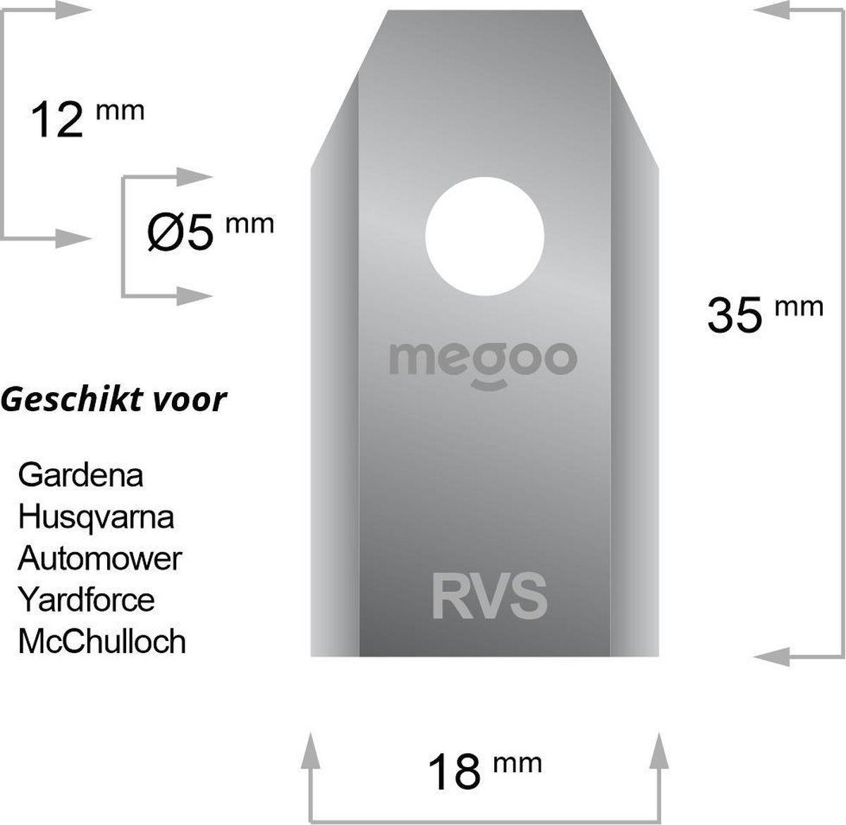  Mesjes Voor Gardena Robotmaaier - Husqvarna Automower - 30st - RVS Coated - Plastic Box + CONNECTOR