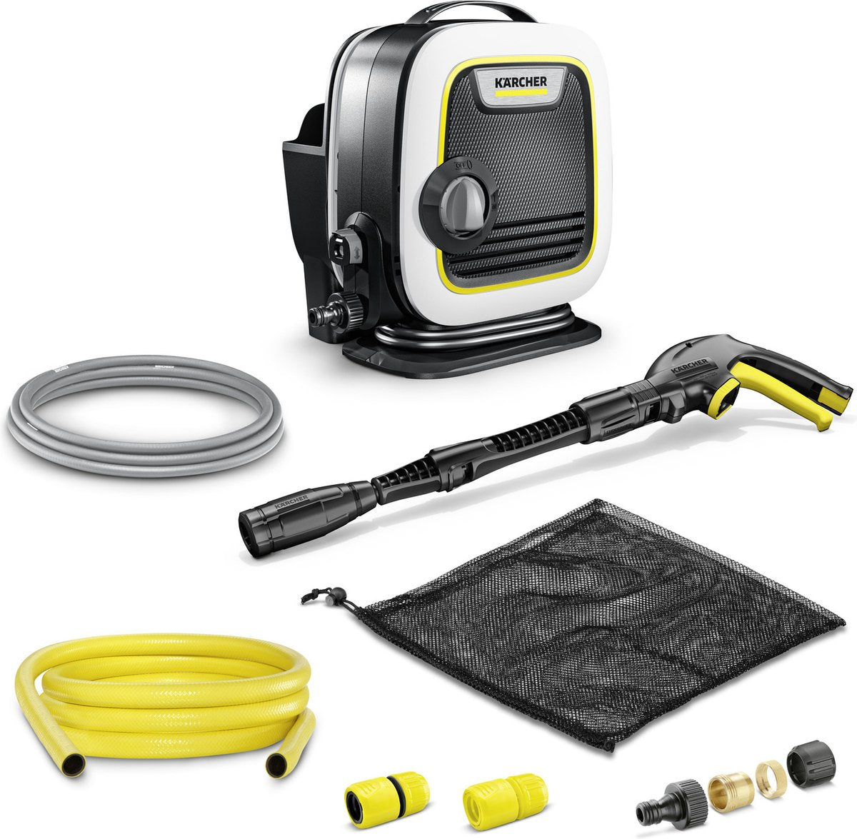  Kärcher K Mini Plus Hogedrukreiniger - 1400W - 360 L/u - Incl. Extra Dunne PremiumFlex Slang