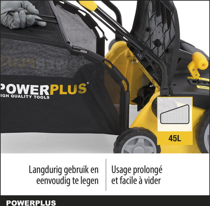 Powerplus POWXG7516 Elektrische Verticuteermachine - Mos Verwijderaar - 1800W - 360mm Maaibreedte- 45L Opvangbak - Incl. Gazonbeluchter/grasbeluchter