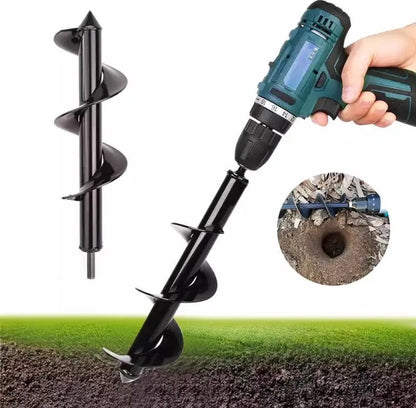 Merkloos Grondboor - Grondboor Voor Boormachine - Bollenplanter - Palenboor - Boor - Tuin - 60 Cm - 8 CM