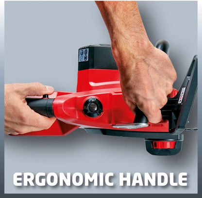 Einhell Accu Kettingzaag GE-LC 18 Li Kit (1x3,0Ah) Power X-Change (Li-Ion - 18 V - 25 Cm Zwaardlengte - 23 Cm Snijlengte - Terugslagbescherming - Kettingvangbout - Incl. 3,0 Ah Accu En Lader)
