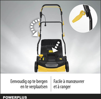  Powerplus POWXG7516 Elektrische Verticuteermachine - Mos Verwijderaar - 1800W - 360mm Maaibreedte- 45L Opvangbak - Incl. Gazonbeluchter/grasbeluchter