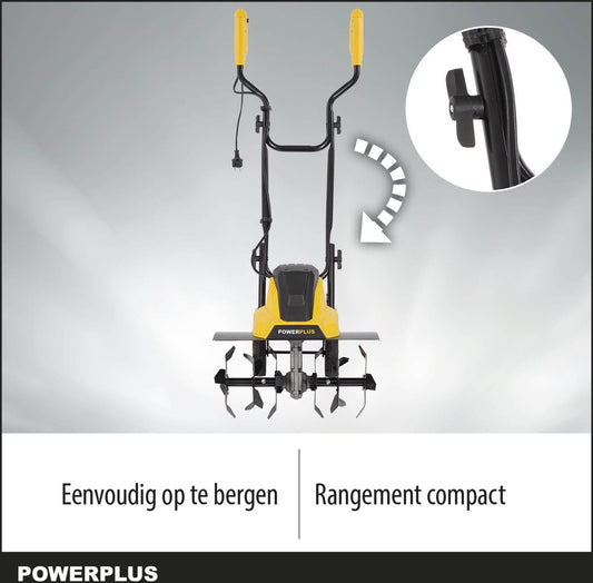  Powerplus POWXG72010 Tuinfrees - 1500W - Werkbreedte 450mm - Werkdiepte Max. 220mm - Incl. 6 Messen En Wielen