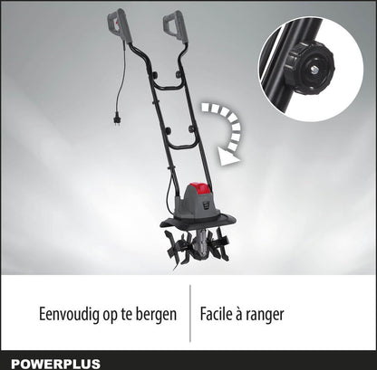  Powerplus POWEG7010 Tuinfrees - 1050W - Werkbreedte 320mm - Werkdiepte Max. 220mm - Incl. 4 Messen