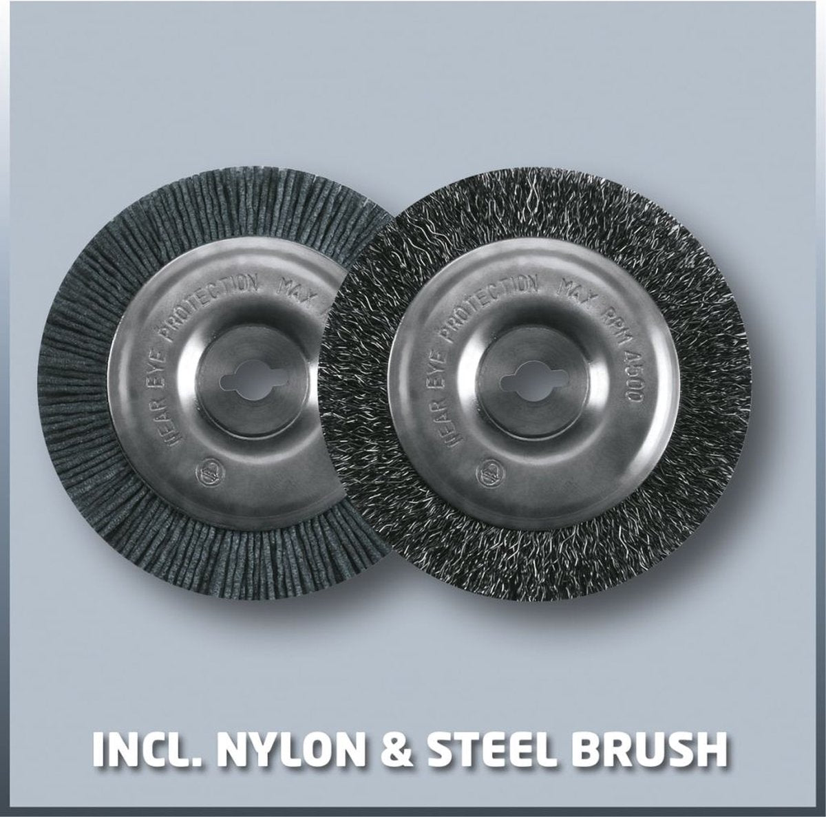  Einhell Accu Voegenreiniger GE-CC 18 Li-Solo Power X-Change (Li-Ion - 18 V - 1200 T/min - Borsteldiameter 10 Cm - Incl. Staal- En Nylonborstel - Zonder Accu En Lader)