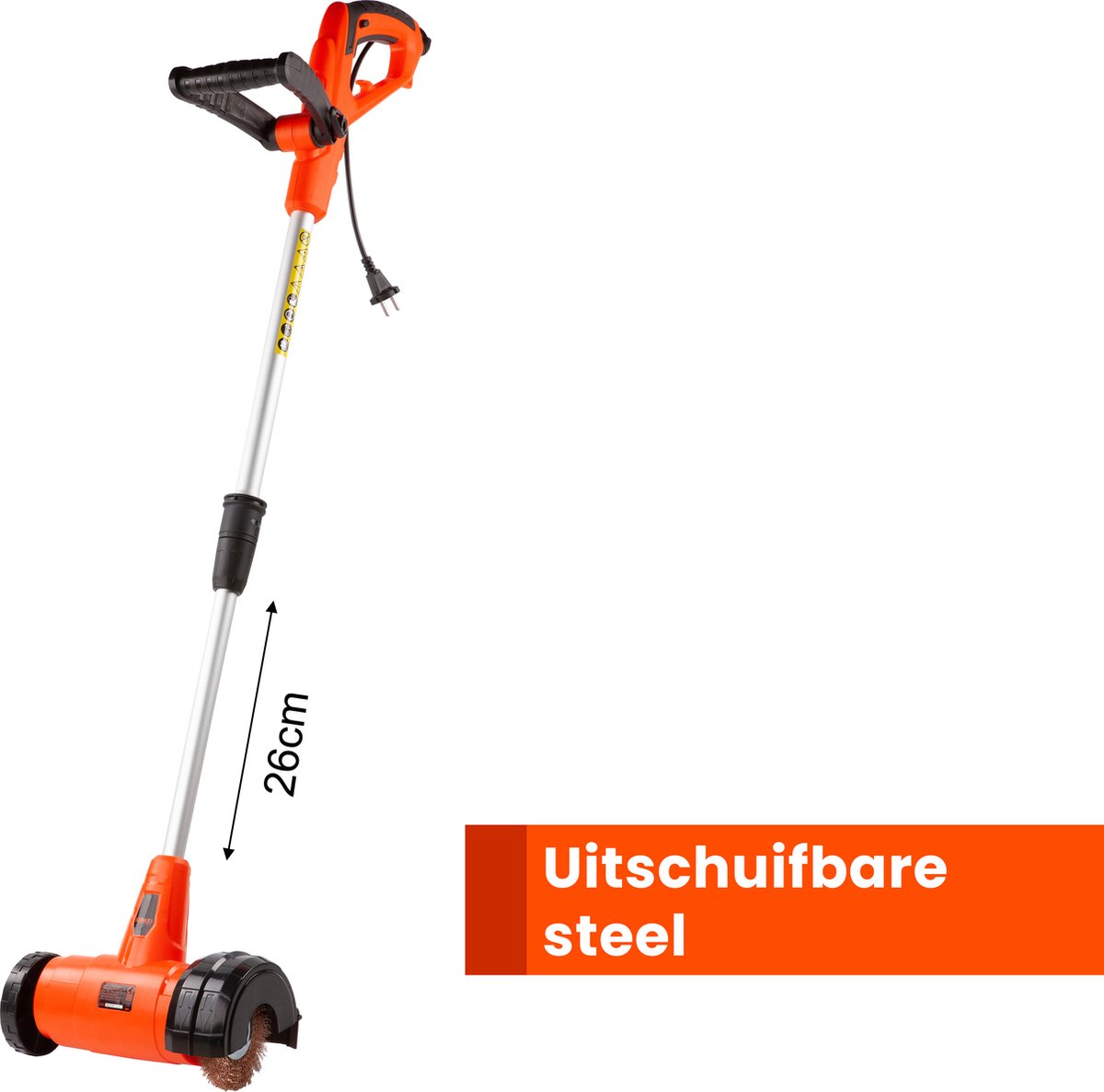  Elektrische Onkruidborstel 400W - Inclusief 4 Borstels - 11cm Diameter - Voegenreiniger - Stalen En Nylon Borstel - Voegenborstel - Onkruidverwijderaar - Set Van 4 Borstels - Onkruidverdelger - Voegborstel