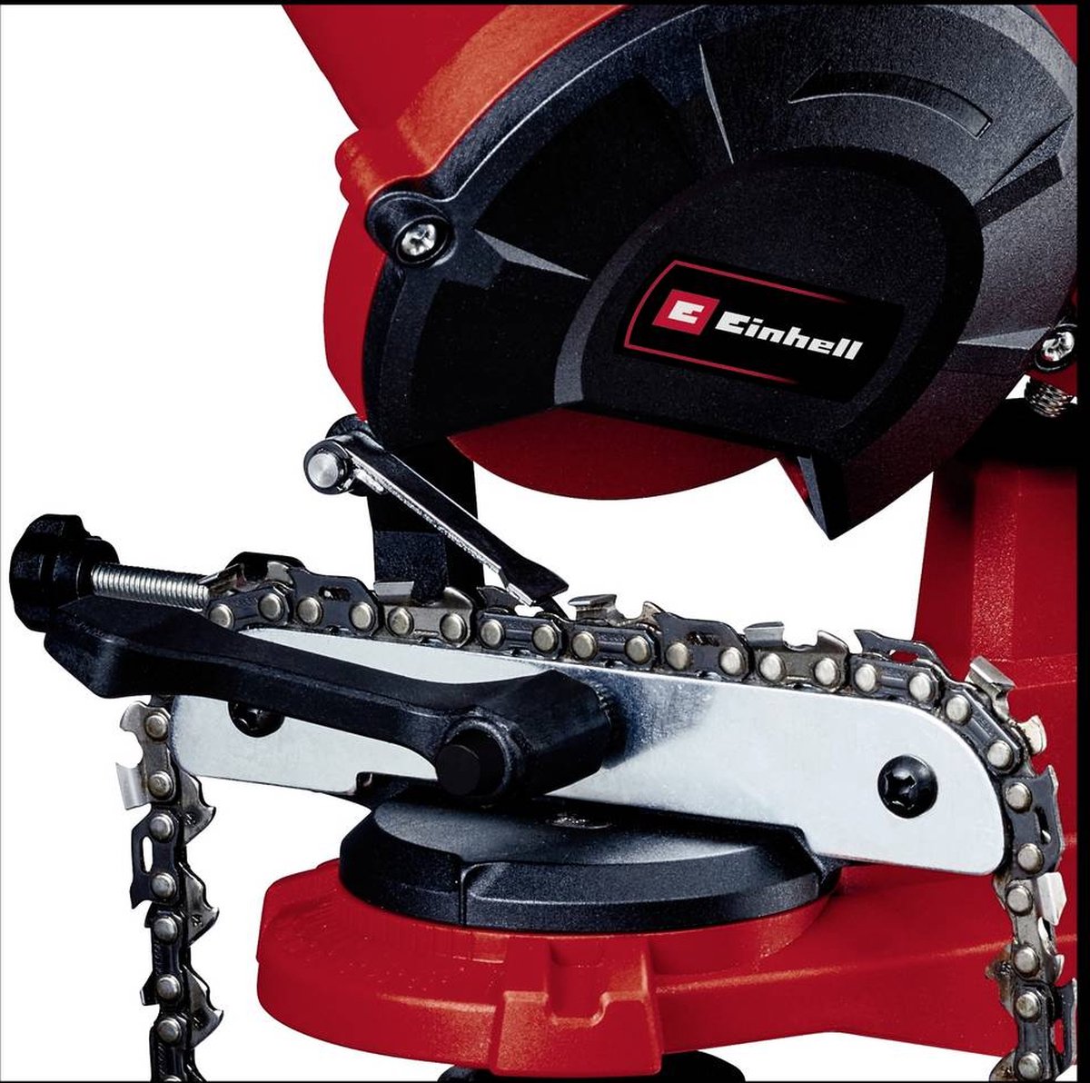  Einhell Kettingslijper GC-CS 85 E (85 W - 5500 /min - Slijphoekverstelling W. Schaal - Kettingspanner - Dieptebegrenzer Incl. Slijpschijf)