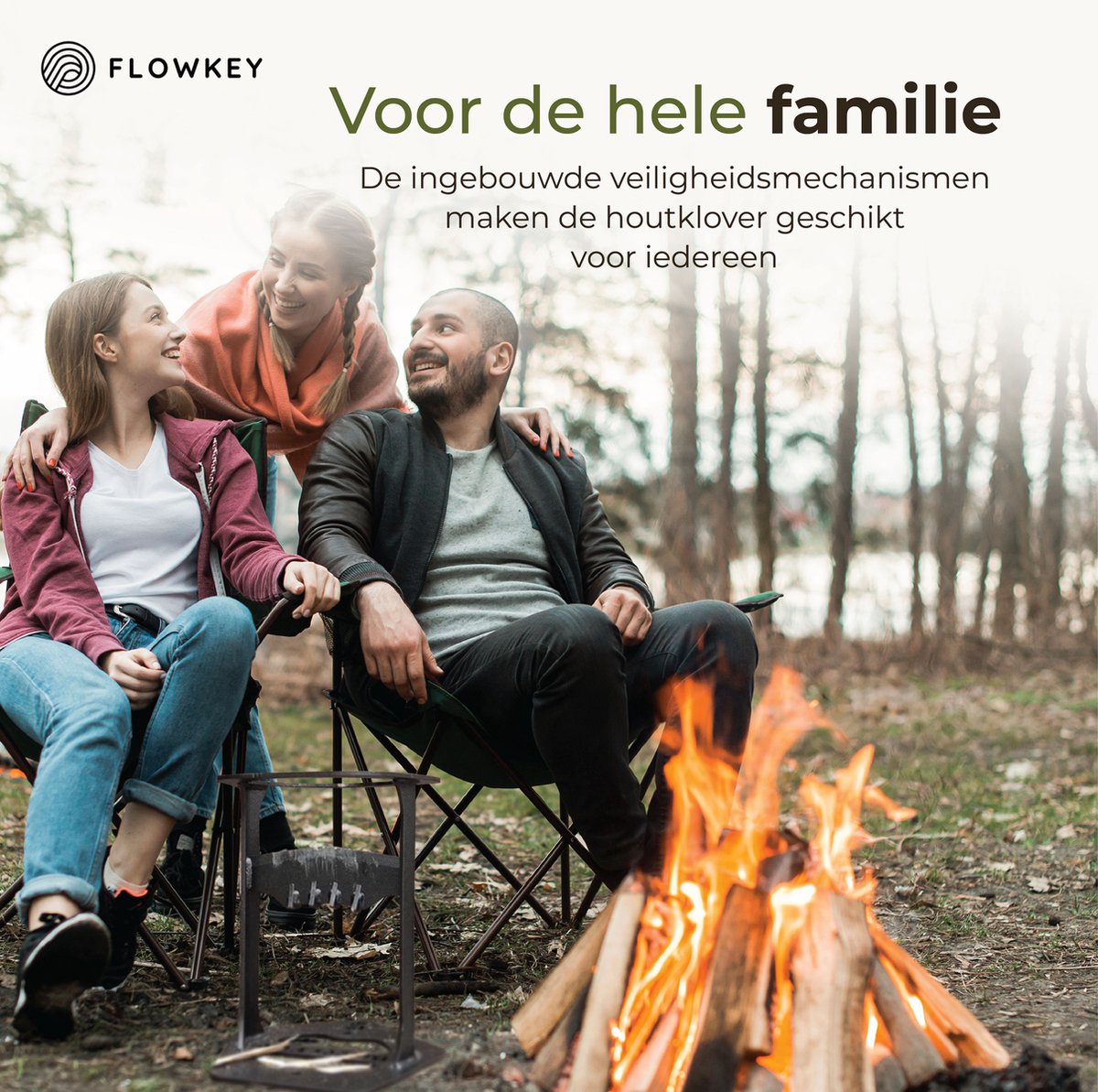  Flowkey® Houtklover XL - Houtsplijter Bijl - Houtkliever Kloofwig Gietijzer - Voor Hout &amp; Aanmaakhout - Inclusief Gratis Hamer