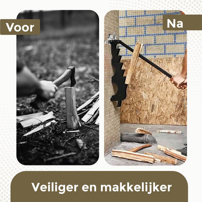  Flowkey® Houtklover XL - Houtsplijter Bijl - Houtkliever Kloofwig Gietijzer - Voor Hout &amp; Aanmaakhout - Inclusief Gratis Bevestigingsset