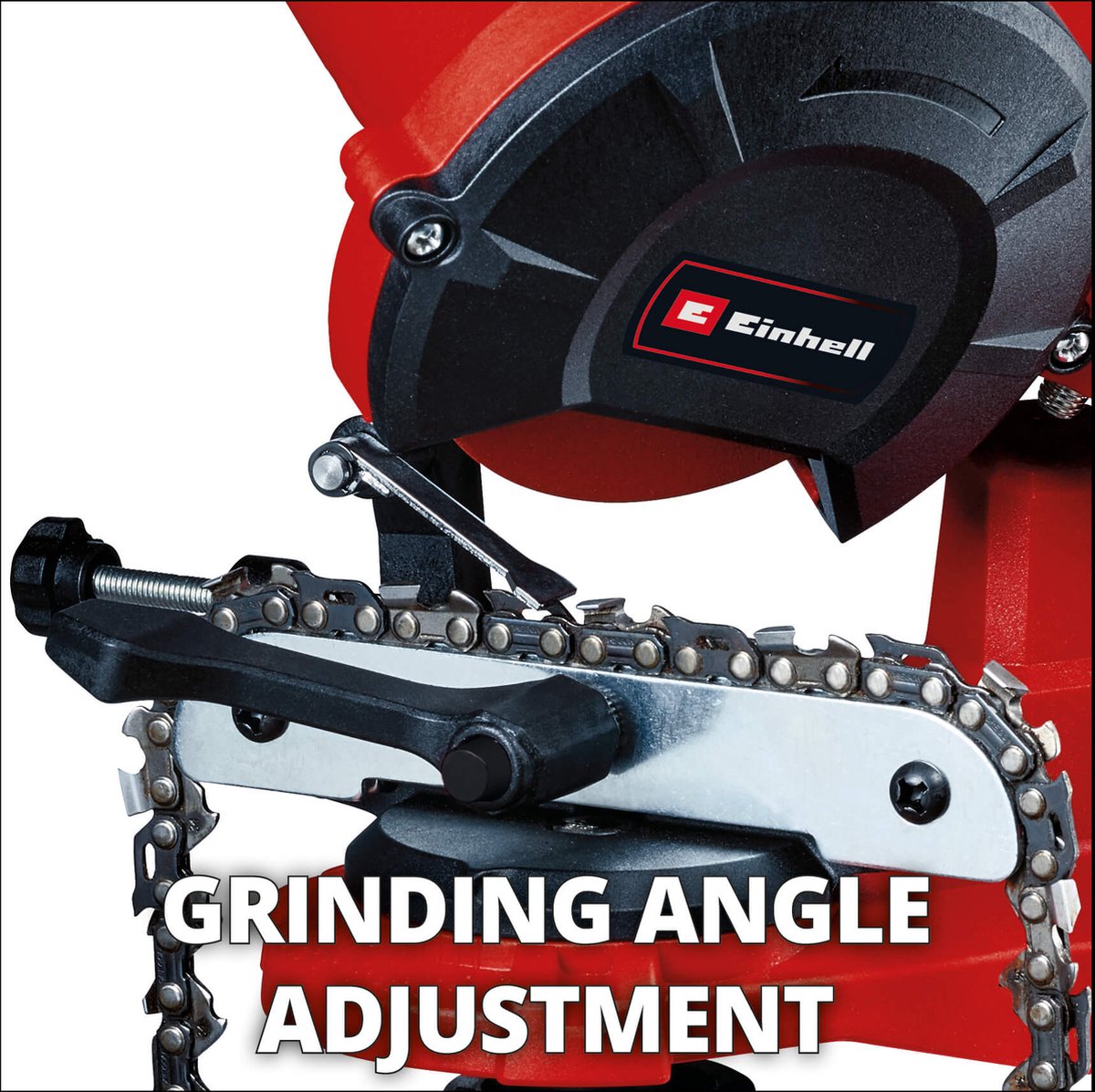  Einhell Kettingslijper GC-CS 85 E (85 W - 5500 /min - Slijphoekverstelling W. Schaal - Kettingspanner - Dieptebegrenzer Incl. Slijpschijf)