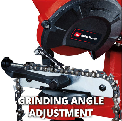  Einhell Kettingslijper GC-CS 85 E (85 W - 5500 /min - Slijphoekverstelling W. Schaal - Kettingspanner - Dieptebegrenzer Incl. Slijpschijf)