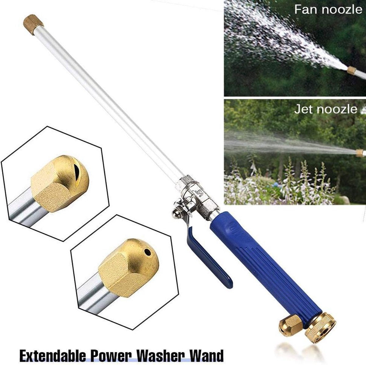 Merkloos Hogedruk-waterjet-Waterspuit-tuinslang | Spuitpistool Aansluiting Op Tuinslang | Hogedruk Waterpistool, Bevestiging Voor Tuinsproeier- Auto Wassen- Terras/tuin Reiniger