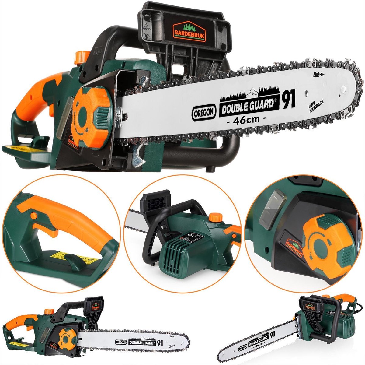 Merkloos Gardebruk Elektrische Kettingzaag 2800 Watt - 46cm Snijlengte