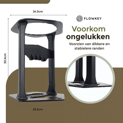  Flowkey® Houtklover XL - Houtsplijter Bijl - Houtkliever Kloofwig Gietijzer - Voor Hout &amp; Aanmaakhout - Inclusief Gratis Hamer