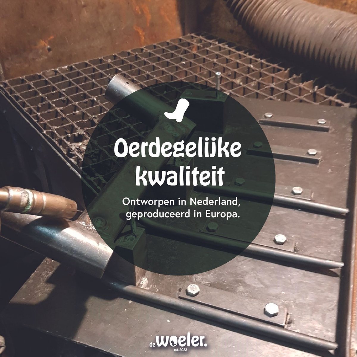  De Woeler - DW4 - Woelvork/!Grelinette - Spitvork/Tuinwoeler/Spade - Roestvrij - Ergonomisch - FSC Hout - 6 Jaar Garantie
