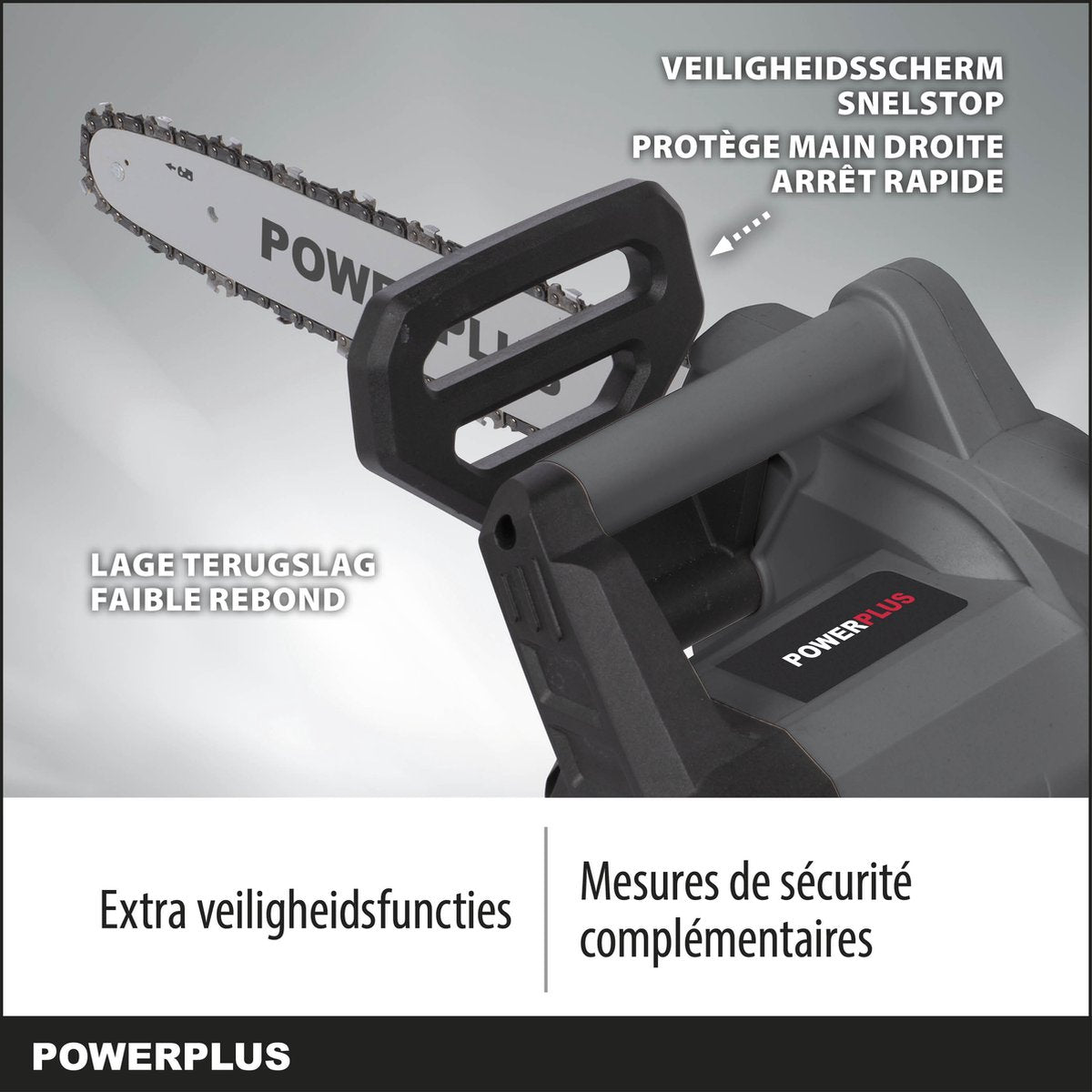  Powerplus POWEG10110 Elektrische Kettingzaag - 2200W - Zwaardlengte 400mm - Automatische Kettingsmering - Incl. 1x Ketting En 1x Zwaard