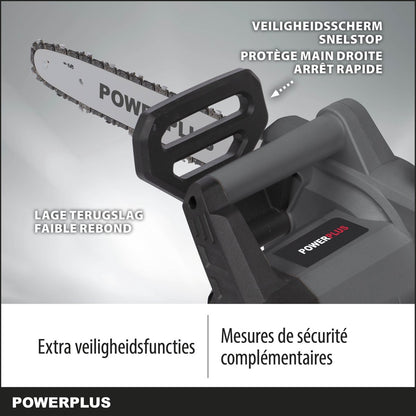  Powerplus POWEG10110 Elektrische Kettingzaag - 2200W - Zwaardlengte 400mm - Automatische Kettingsmering - Incl. 1x Ketting En 1x Zwaard