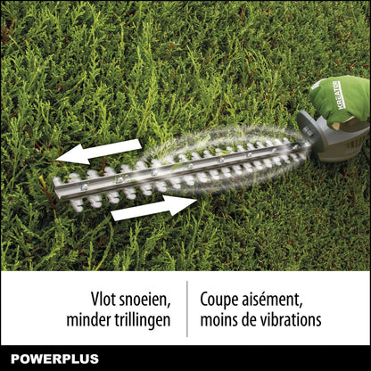  Powerplus POWEG40100 Elektrische Heggenschaar - 550W - Snoeien En Knippen - Zwaardlengte 560mm - Mesafstand 16mm - Haagschaar Voor Tuinonderhoud