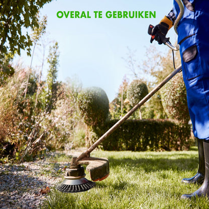 Merkloos SlimShop Onkruidborstel - Bosmaaier Grastrimmer - Onkruid - Onkruidkrabber - Voegenborstel - Onkruidverwijderaar - Max 10.000 Toerental P/m - 20CM