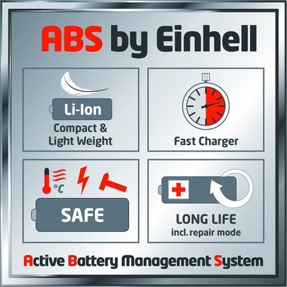  Einhell Accu Kettingzaag GE-LC 18 Li Kit (1x3,0Ah) Power X-Change (Li-Ion - 18 V - 25 Cm Zwaardlengte - 23 Cm Snijlengte - Terugslagbescherming - Kettingvangbout - Incl. 3,0 Ah Accu En Lader)