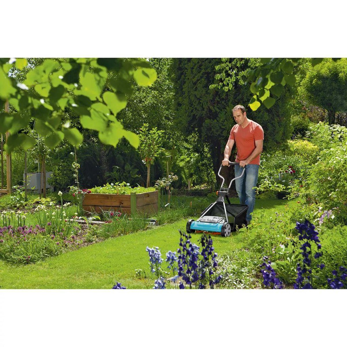  GARDENA - Kooimesmaaier 400C - Grasmaaier - Maaibreedte 40 Cm - Gazons Tot Ca. 250 M²
