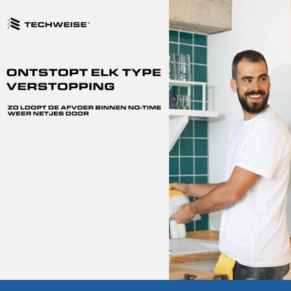 Techweise - Rioolslang Voor O.a. Kärcher - 15M - Met Roterende En Voorwaartse Kop