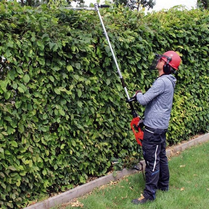  Einhell Telescoop Heggenschaar GC-HH 9048 (900 W - Snijkop Kantelbaar - Metalen Tandwielaandrijving - Telescopische Geleidesteel 50 Cm Verlengbaar - Extra Verstelbare Handgreep - Inclusief Draagriem)
