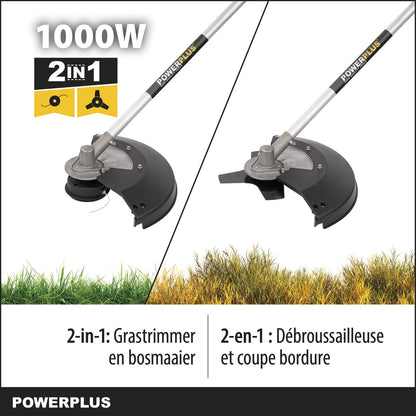  Powerplus POWXG30405 Bosmaaier 2-in-1 - 1000 W - Bosmaaier &amp; Grastrimmer
