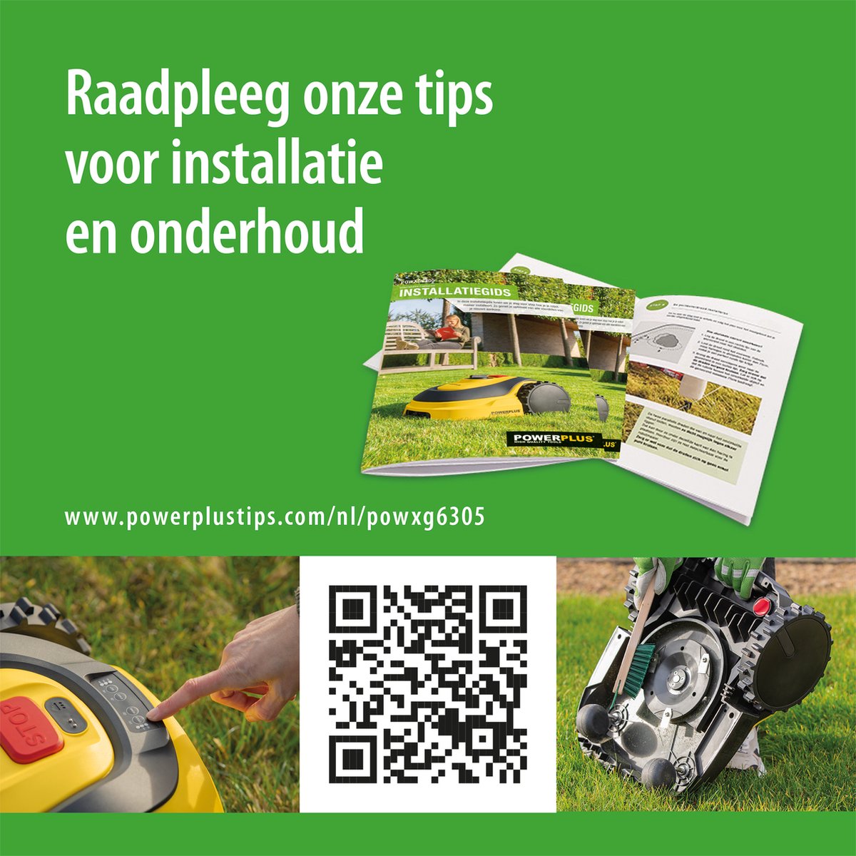  Powerplus POWXG6305 Robotmaaier - 18V - Voor Gazons Tot Ca. 500m² - Maaibreedte 180mm - Incl. Laadstation En Accessoires