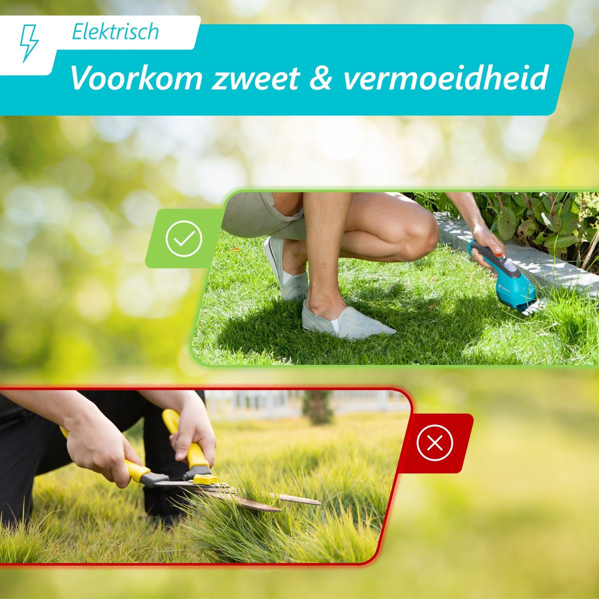  GARDENA AccuCut Li - Grasschaar - 8 Cm Maaibreedte