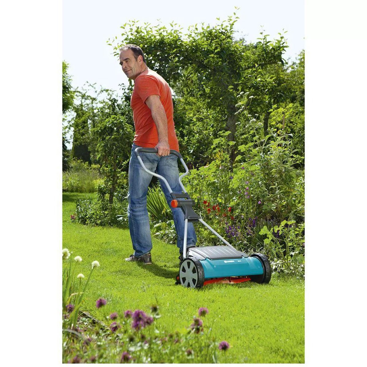  GARDENA - Kooimesmaaier 400C - Grasmaaier - Maaibreedte 40 Cm - Gazons Tot Ca. 250 M²