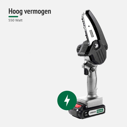  Mardin Mini Kettingzaag - Snoeizaag - Kettingzaag - Kettingzaag Electrisch Met 2 Accu - Inclusief Koffer - 1 Extra Accu - Grijs