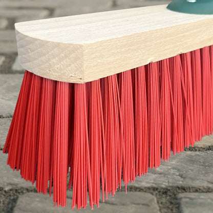  MAUS Classic Bezem Buiten 60cm - Harde PVC Straatbezem Van Hout Met Steel - Made In EU -zeer Robuust