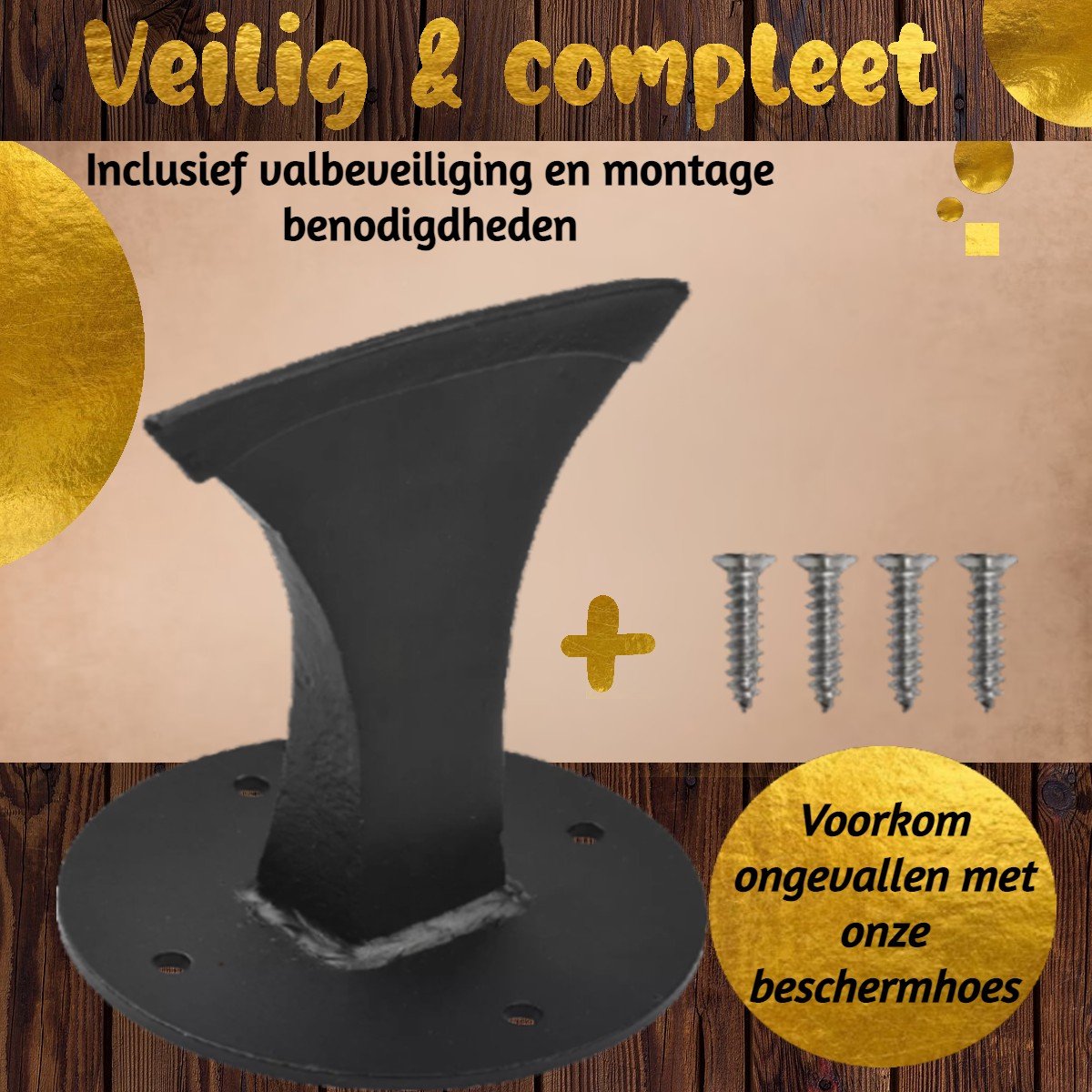 Merkloos Houtklover - Houtsplijter - Houtkliever - Houtklover Voor Aanmaakhout - Handmatig - Met Bevestigingsgaten - Kloofwig - Splijtwig - Metaal - Overal Te Bevestigen