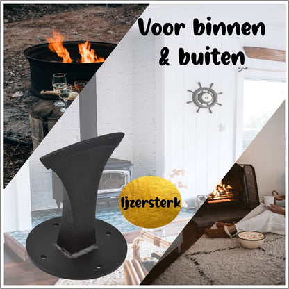 Merkloos Houtklover - Houtsplijter - Houtkliever - Houtklover Voor Aanmaakhout - Handmatig - Met Bevestigingsgaten - Kloofwig - Splijtwig - Metaal - Overal Te Bevestigen
