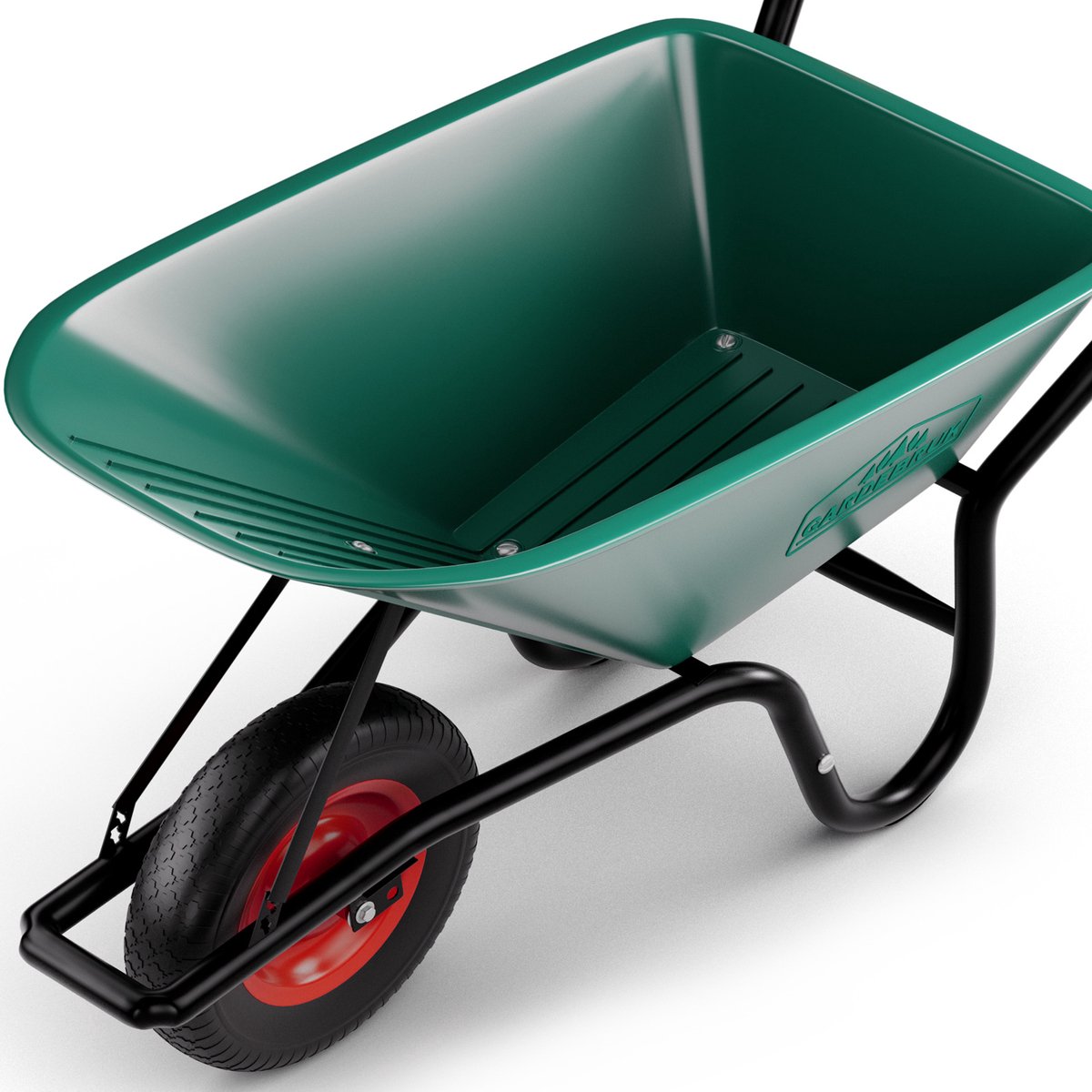  Gardebruk Kruiwagen 100 L - Kunststof Kuip – Tot 150KG Groen